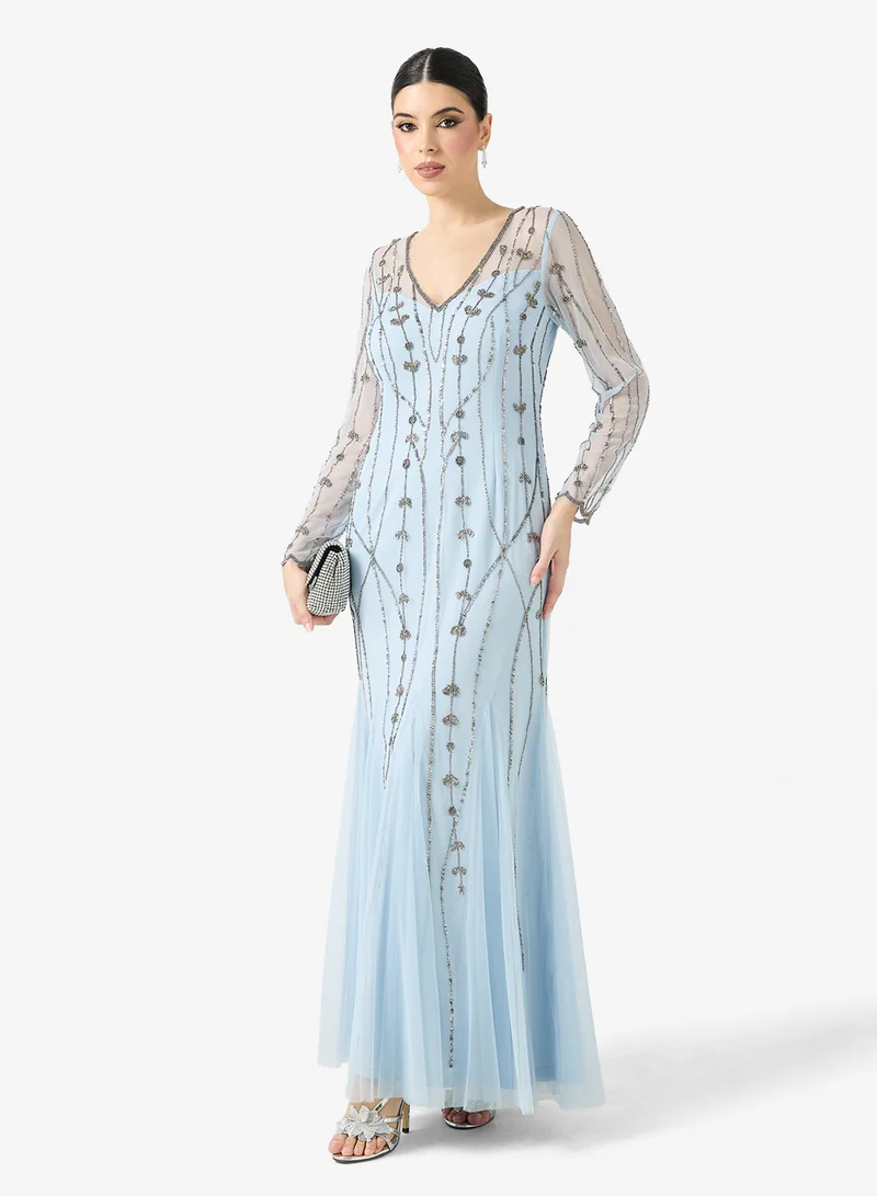 Embellished Dress In Mermaid Cut